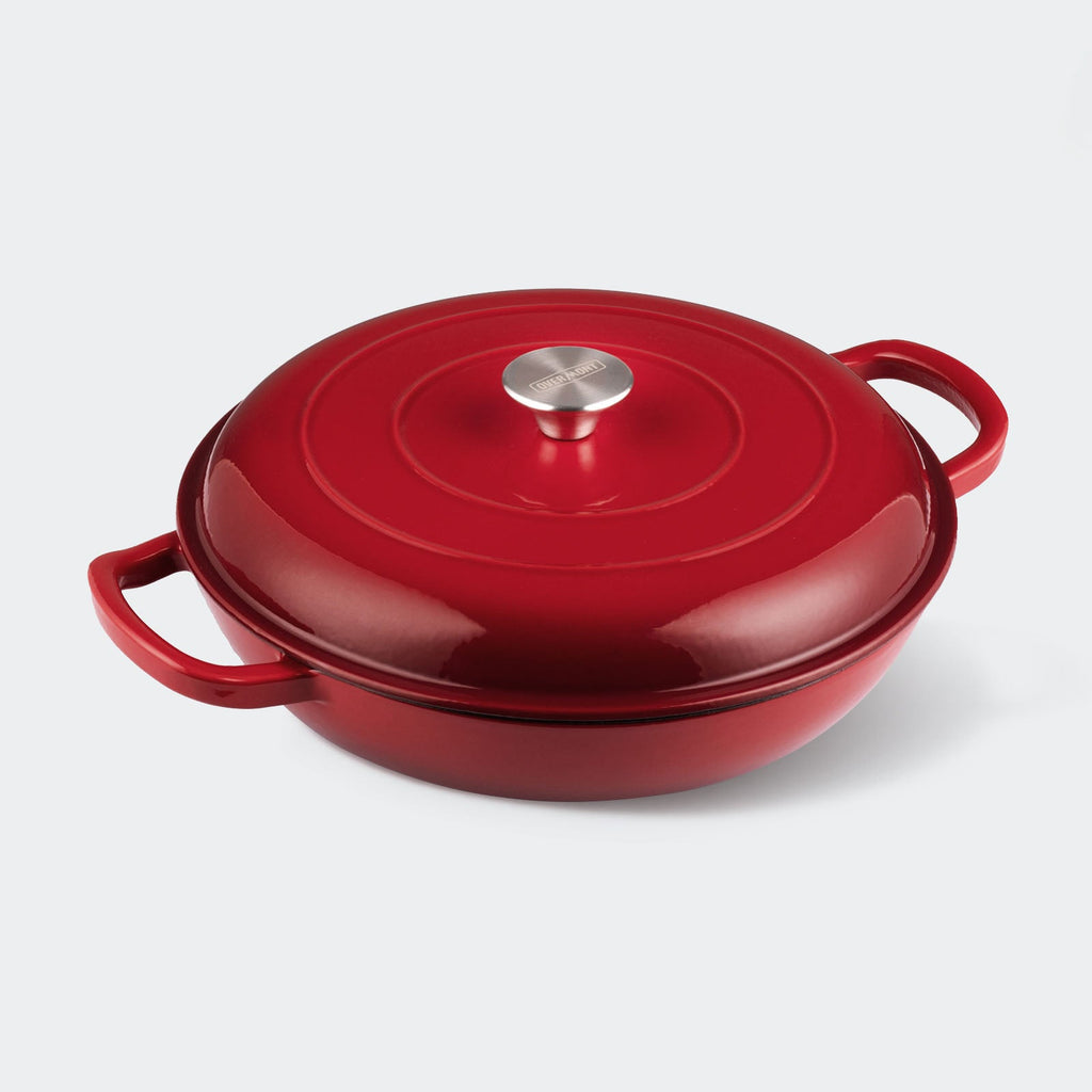 3.8qt cast iron red