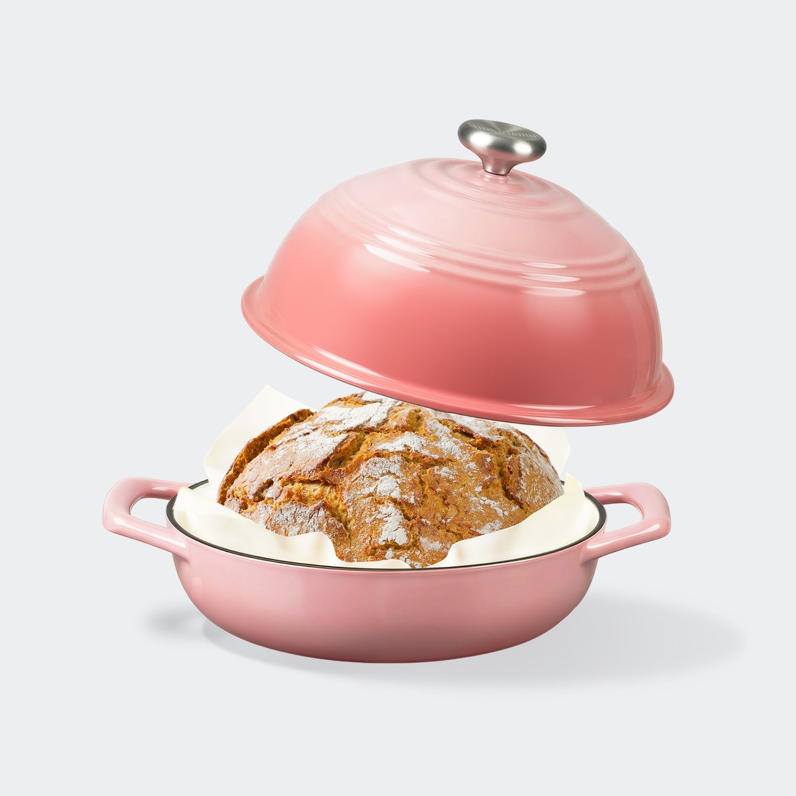 Overmont 6QT Cast Iron Bread Dutch Oven Multicolor