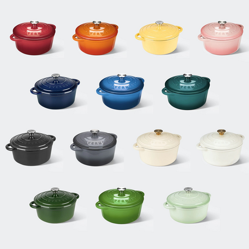 Overmont 5.5QT Enameled Cast Iron Dutch Oven Multicolor