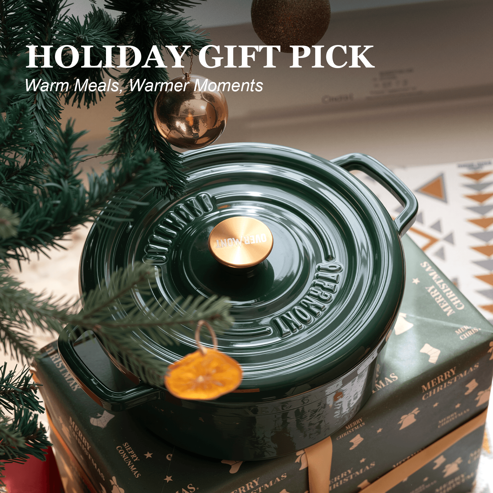 Overmont 5QT Enameled Cast Iron Dutch Oven Multicolor