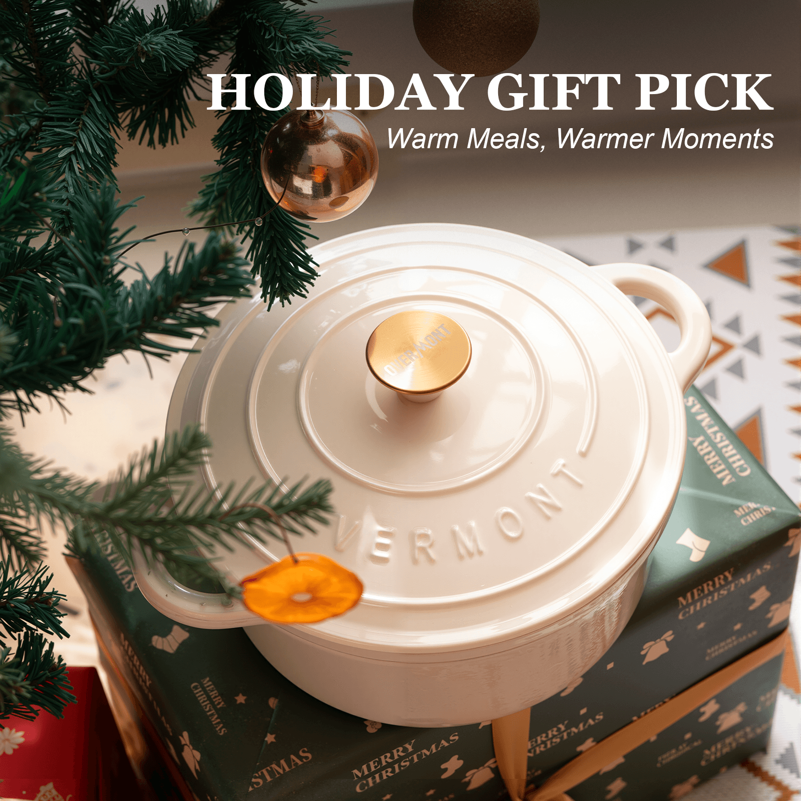 Overmont 5.5QT Enameled Cast Iron Dutch Oven Multicolor